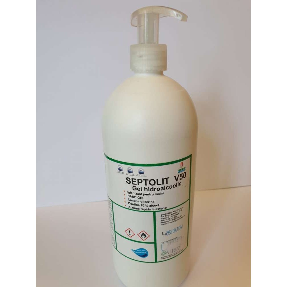 Gel hidroalcoolic Septolit V50, 70% Alcool,  1L