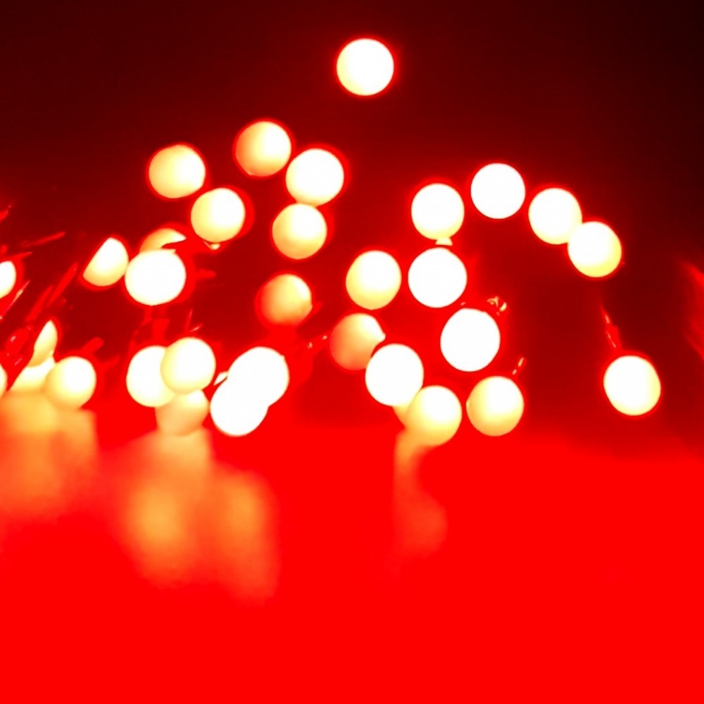 Instalatie de Craciun cu Baterii Fir Negru Tip Sir 4.5 m 50 LED -uri Rosu