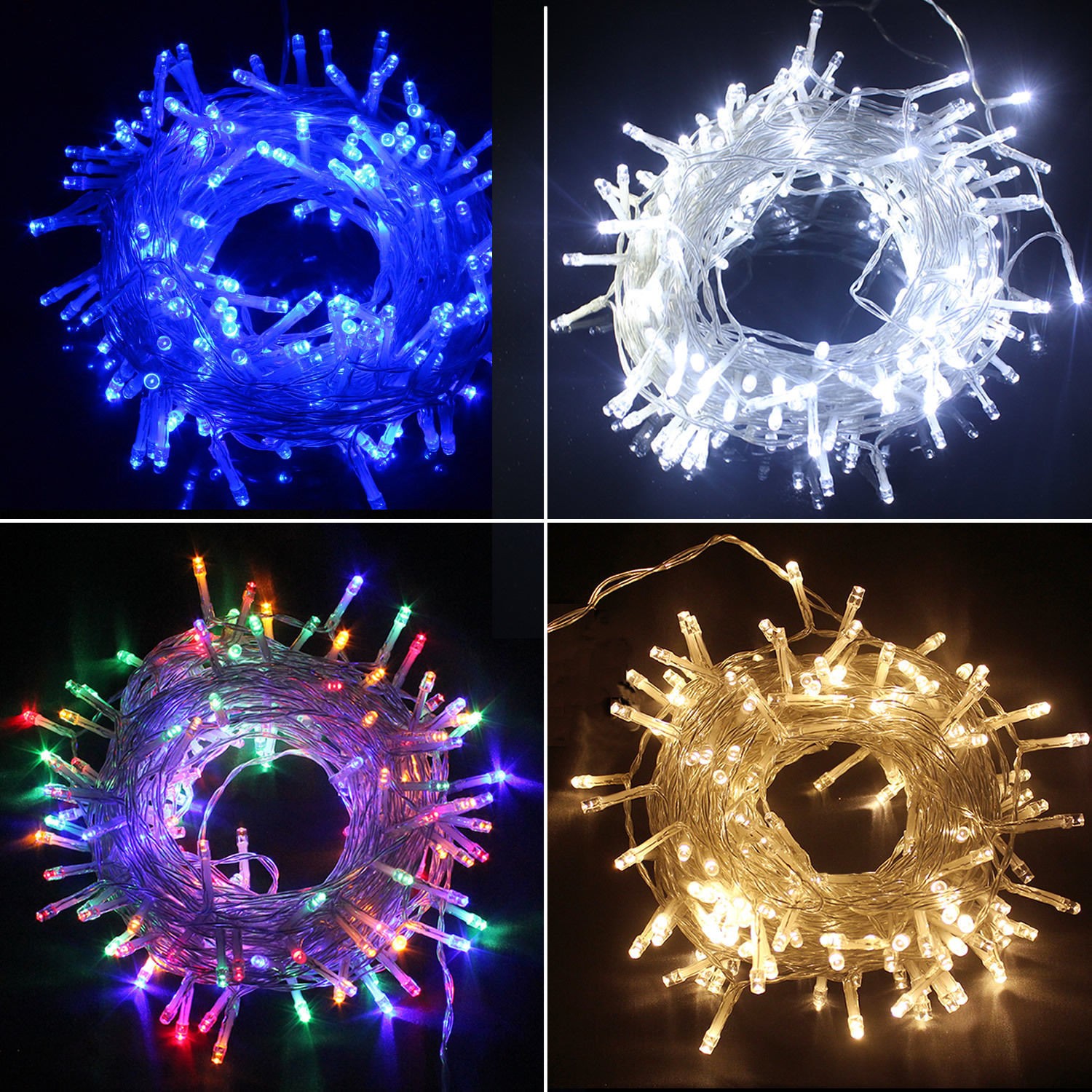 Instalatie de Craciun cu Baterii Fir Transparent Tip Sir 5 m 50 LED -uri Multicolor