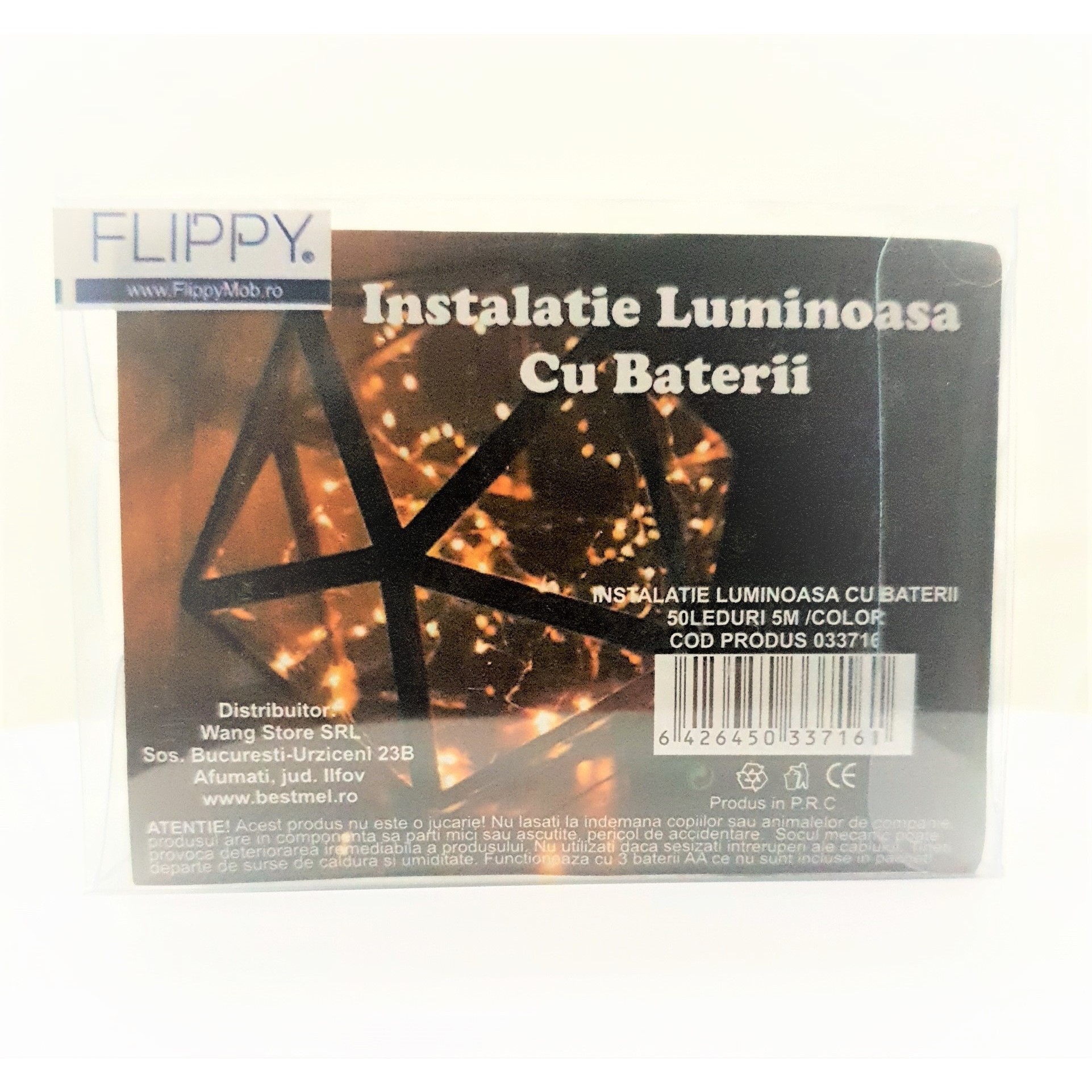 Instalatie de Craciun cu Baterii Fir Transparent Tip Sir 5 m 50 LED -uri Multicolor