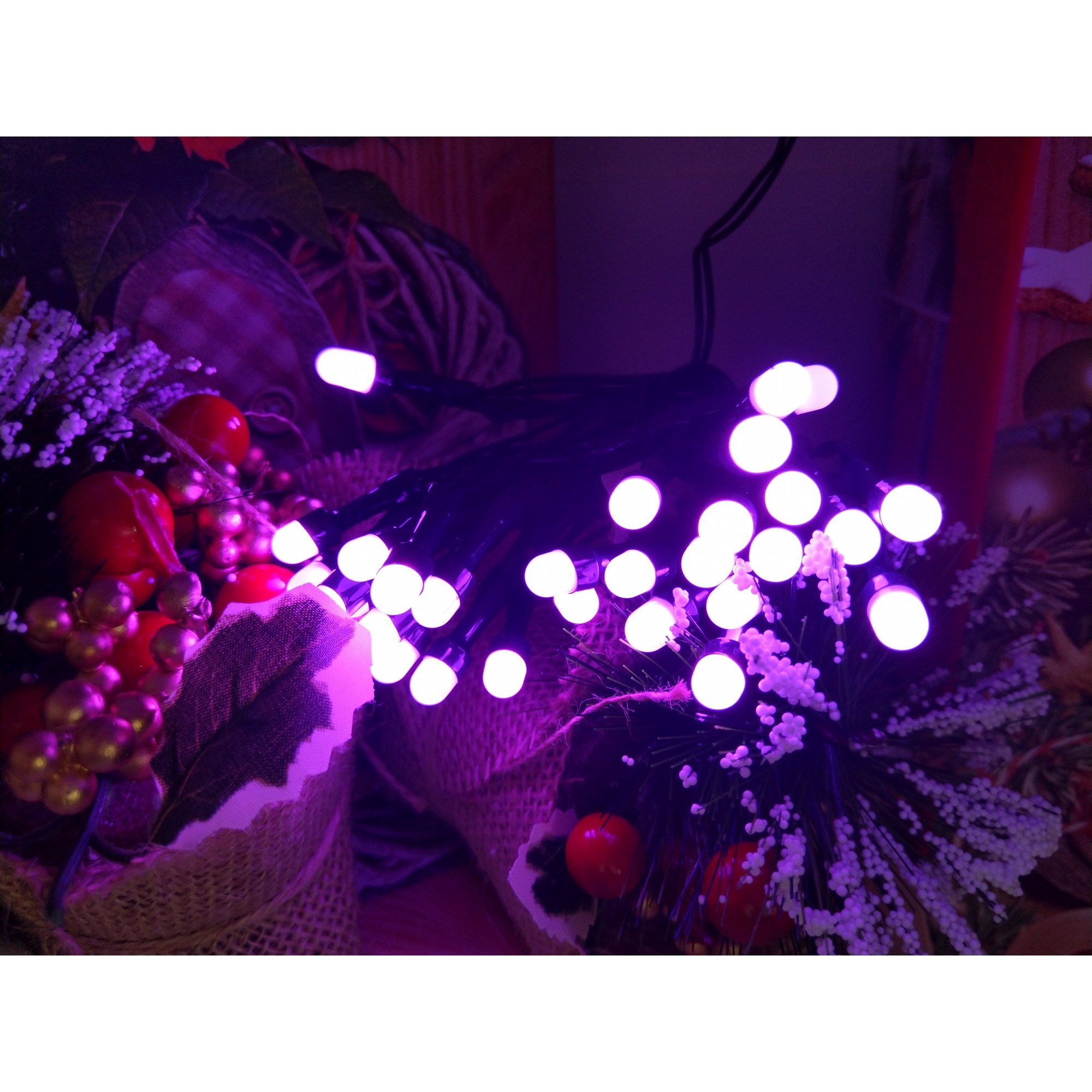 Instalatie de Craciun, Flippy®, Tip Sir cu Baterii, 3 m, 30 LED -uri, Mov
