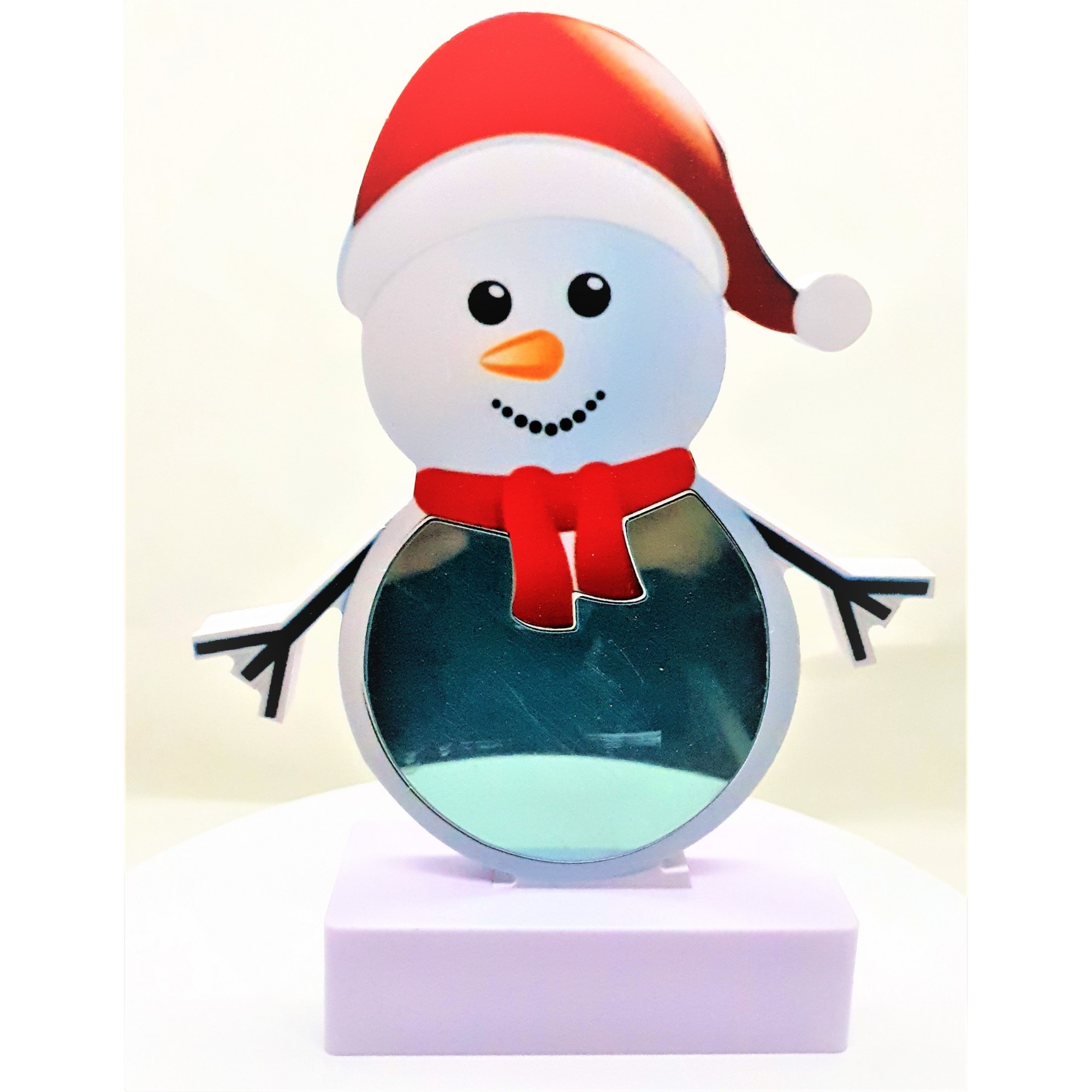 Decoratiune Luminoasa cu Baterii/USB Neon Model Om de Zapada 20 cm Alb Rece