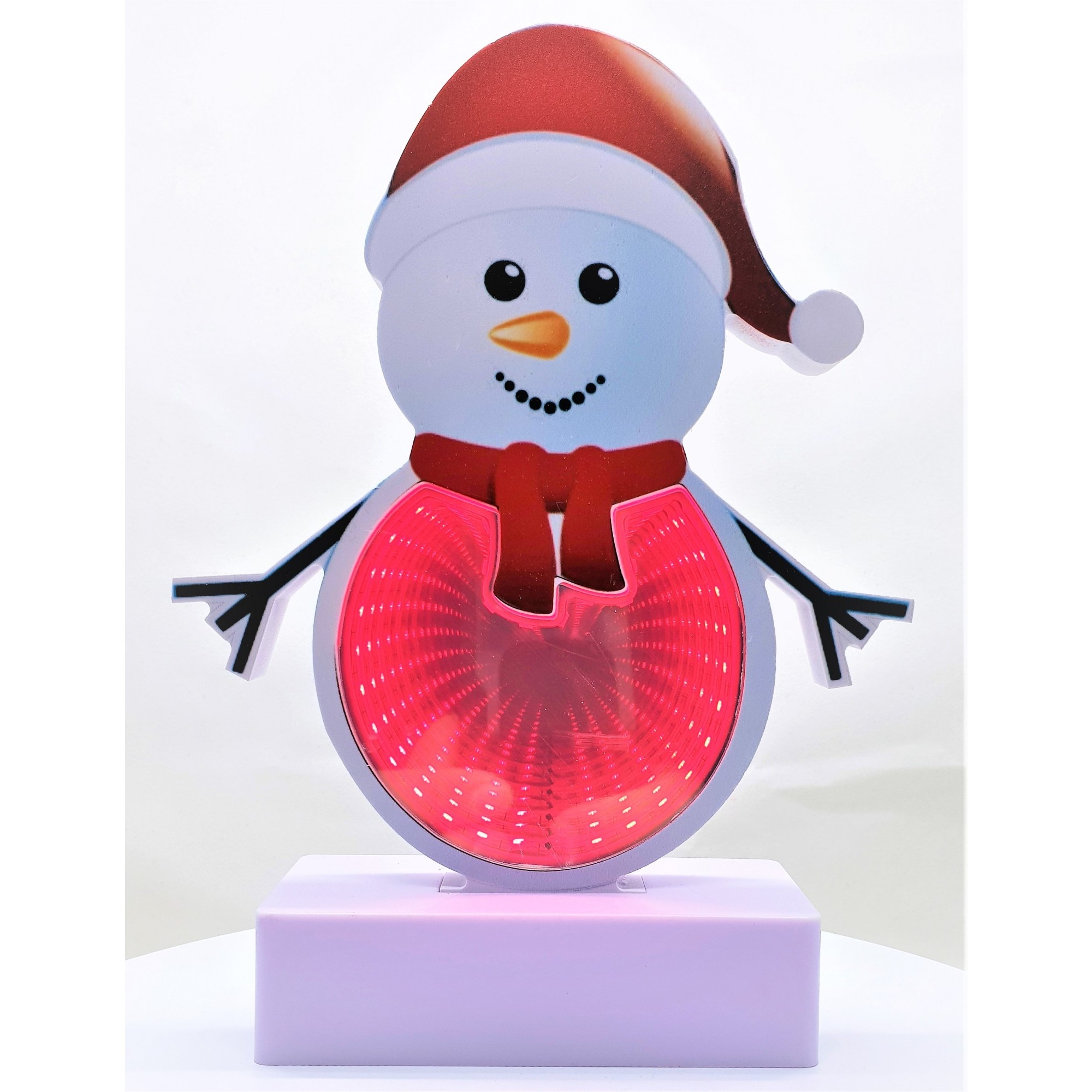 Decoratiune Luminoasa cu Baterii/USB Neon Model Om de Zapada 20 cm Alb Rece
