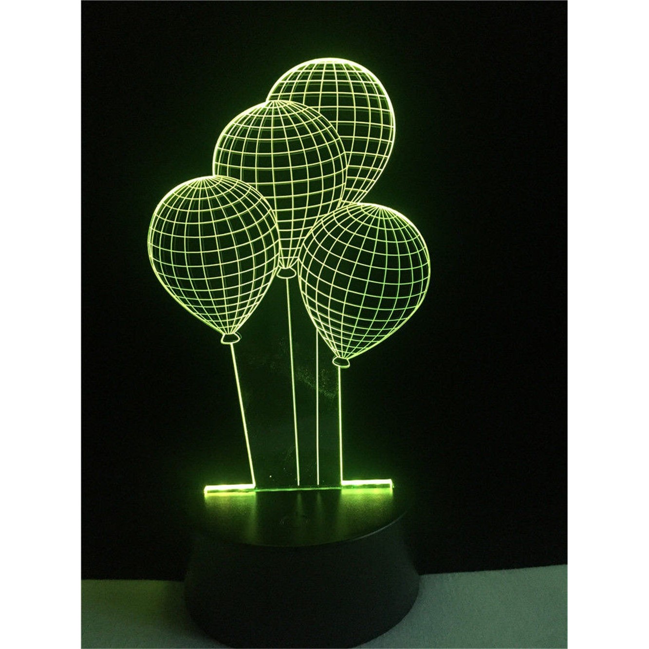 Lampa de Veghe cu Baterii/USB  3D Model Baloane Multicolor