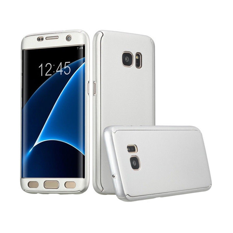 Husa Samsung Galaxy A5 2017 Full Cover 360 Argintiu + Folie de protectie