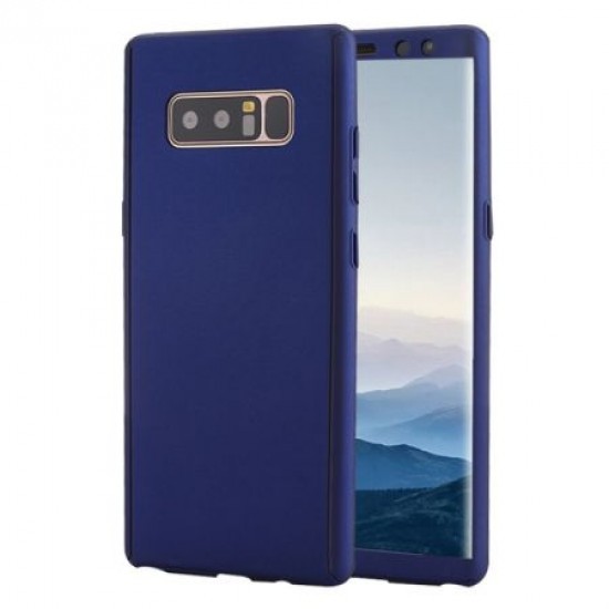 Husa Samsung Galaxy S8 Full Cover 360 Albastru + Folie de protectie