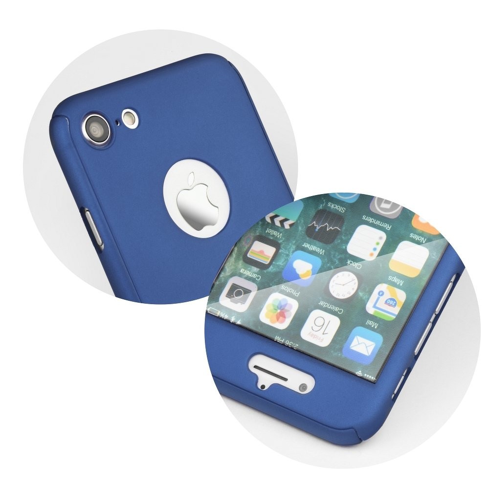 Husa Samsung Galaxy S8 Full Cover 360 Albastru + Folie de protectie