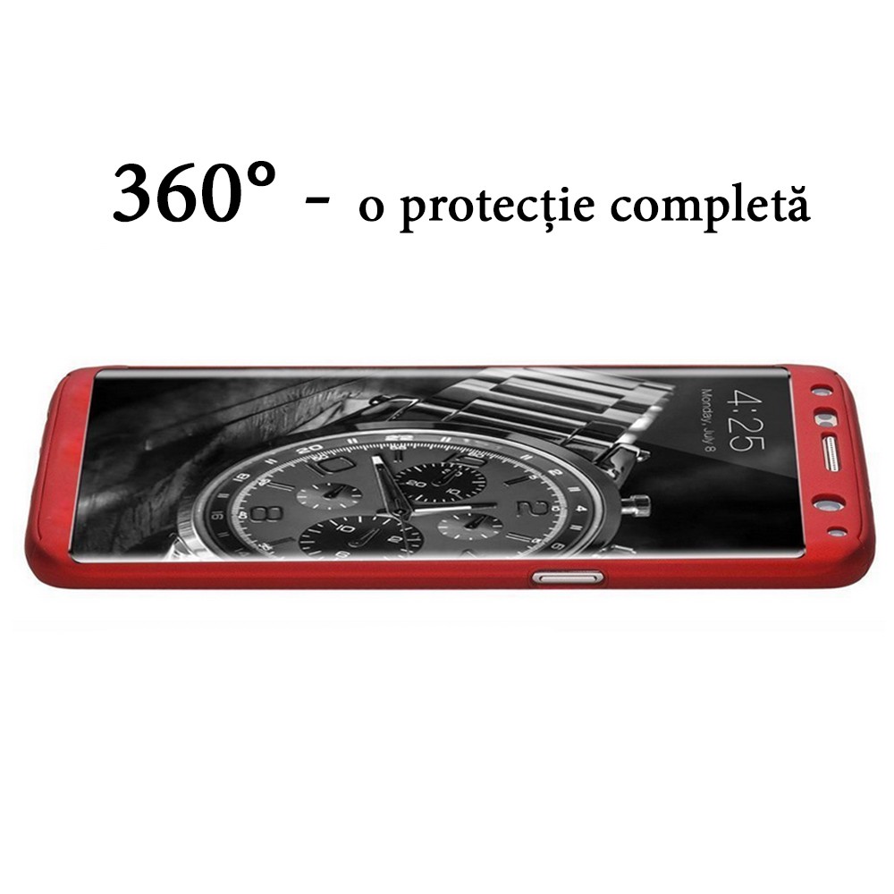 Husa Samsung Galaxy S8 Full Cover 360 Rosu + Folie de protectie