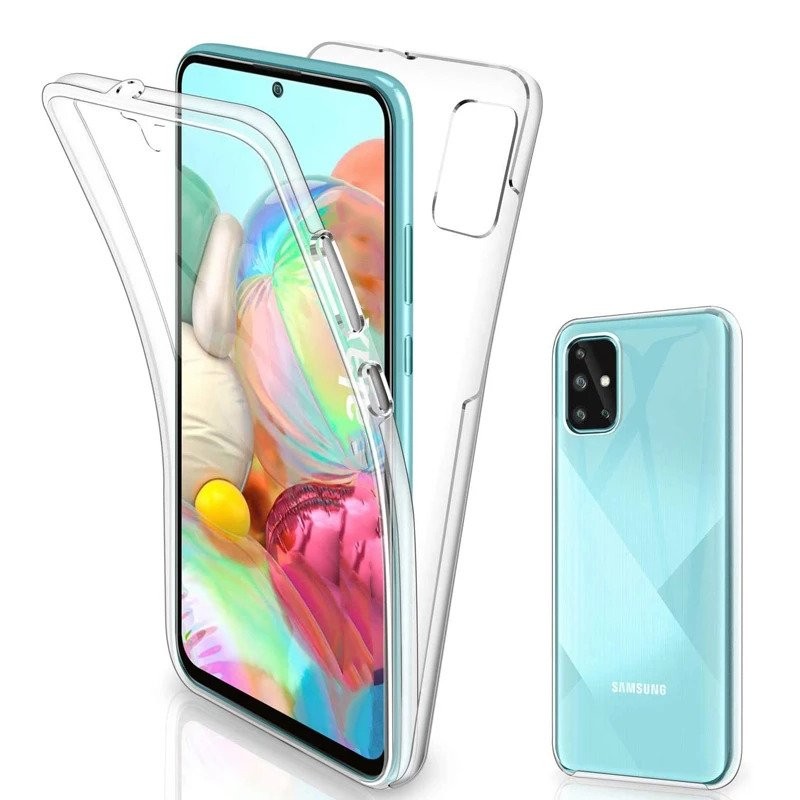 Husa de protectie Flippy® pentru Samsung A5 2017 Full Tpu 360 V2 Transparent cu margini albe