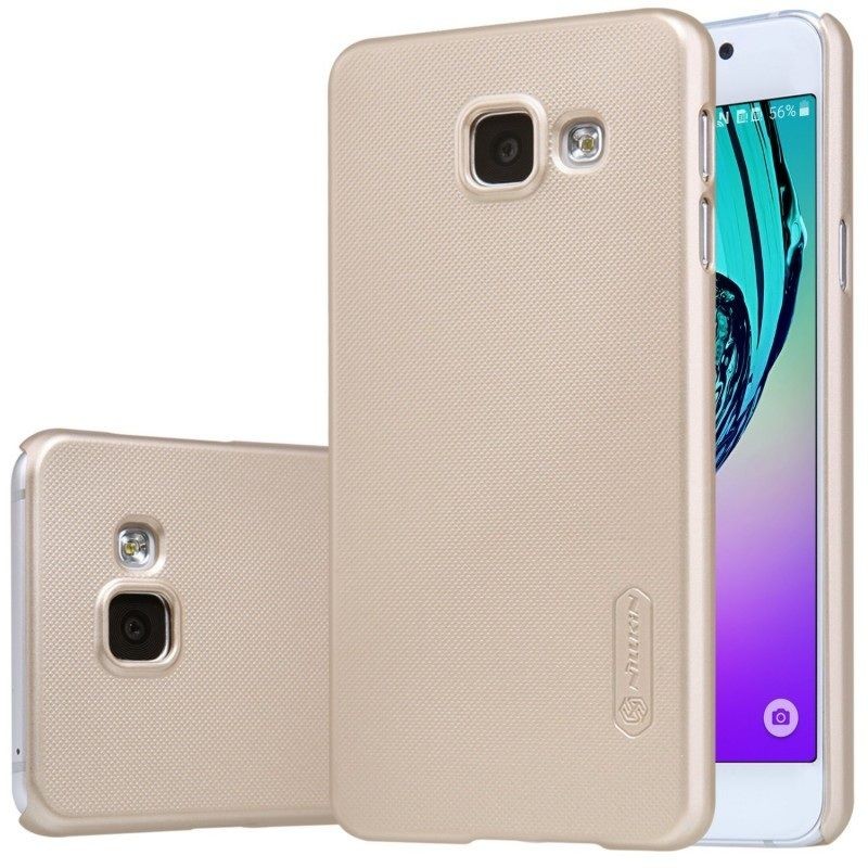 Husa Samsung Galaxy A3 2016 Nillkin Frosted Shield Auriu + Folie de protectie