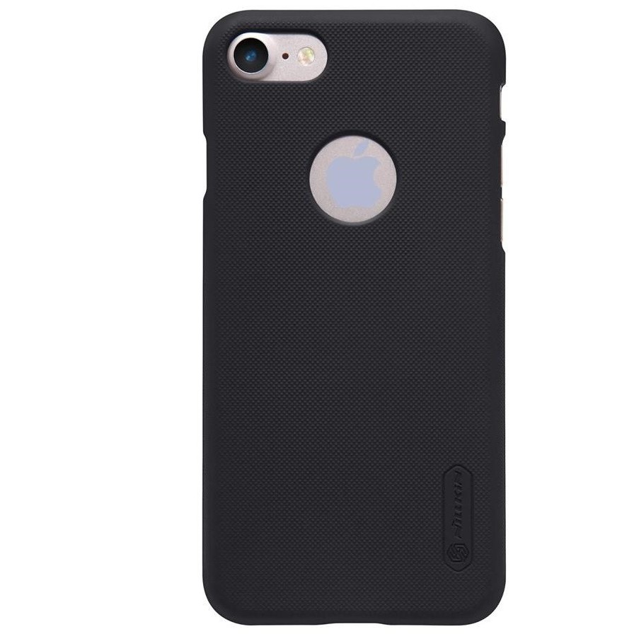 Husa Apple iPhone 8 Nillkin Frosted Shield Negru + Folie de protectie