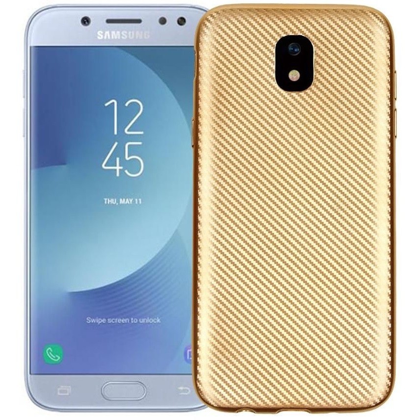 Husa Samsung Galaxy J7 2017 i-Zore Carbon Fiber Auriu