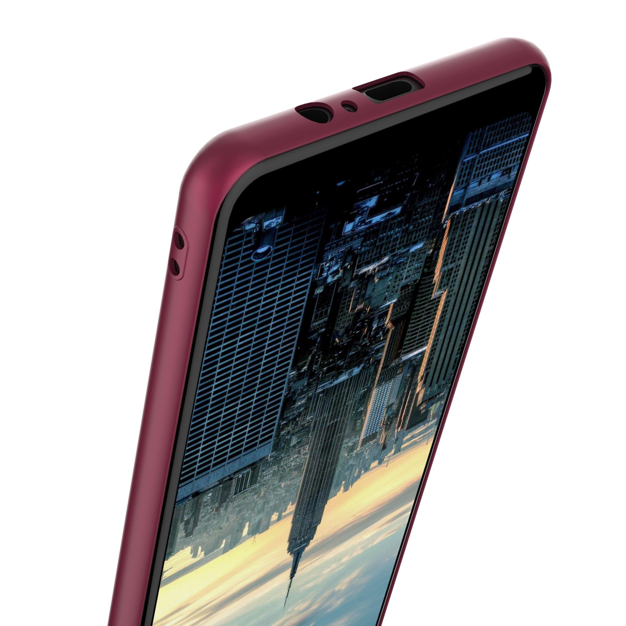 Husa Samsung Galaxy A8 2018 Luxury Case Burgundy