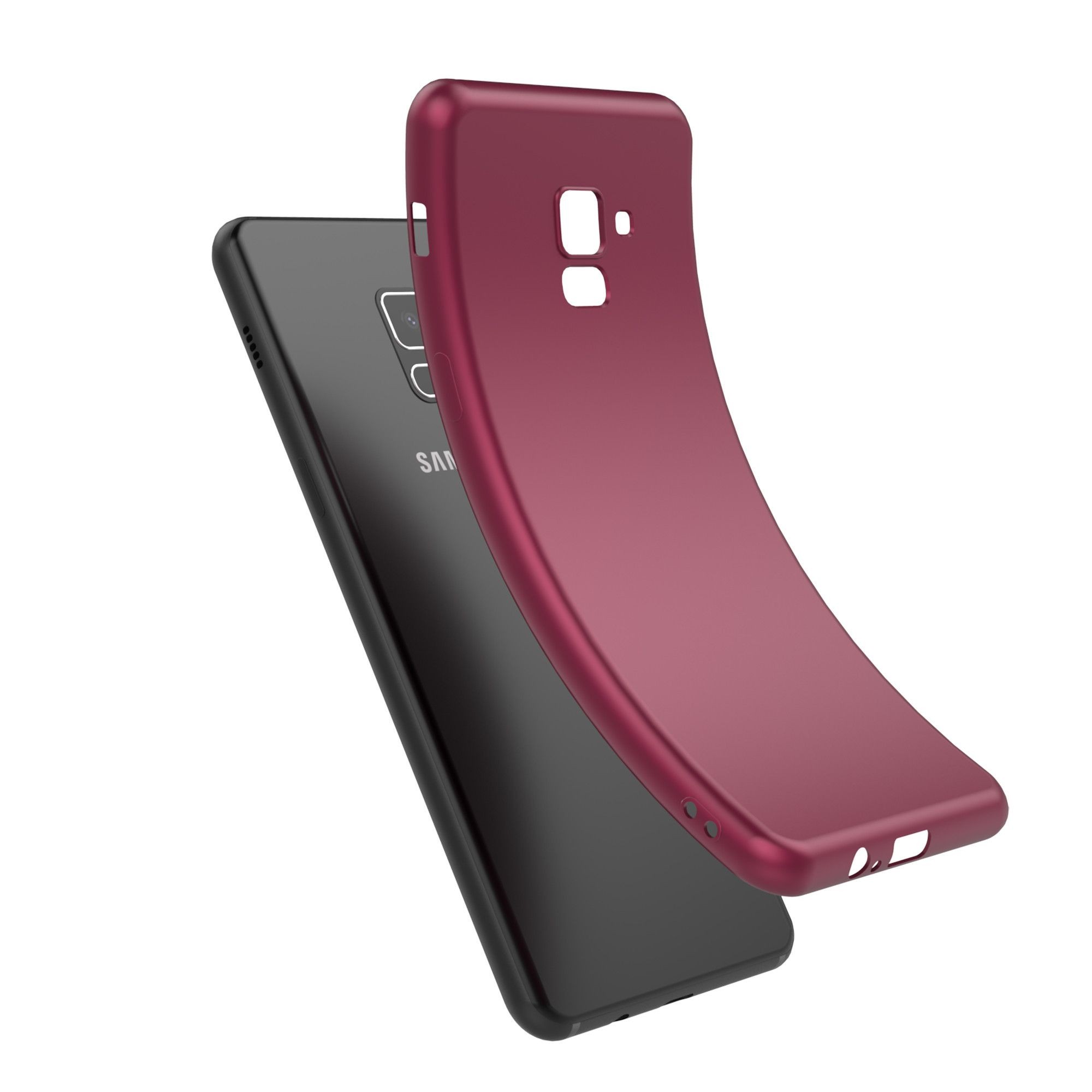 Husa Samsung Galaxy A8 Plus 2018 Luxury Case Burgundy
