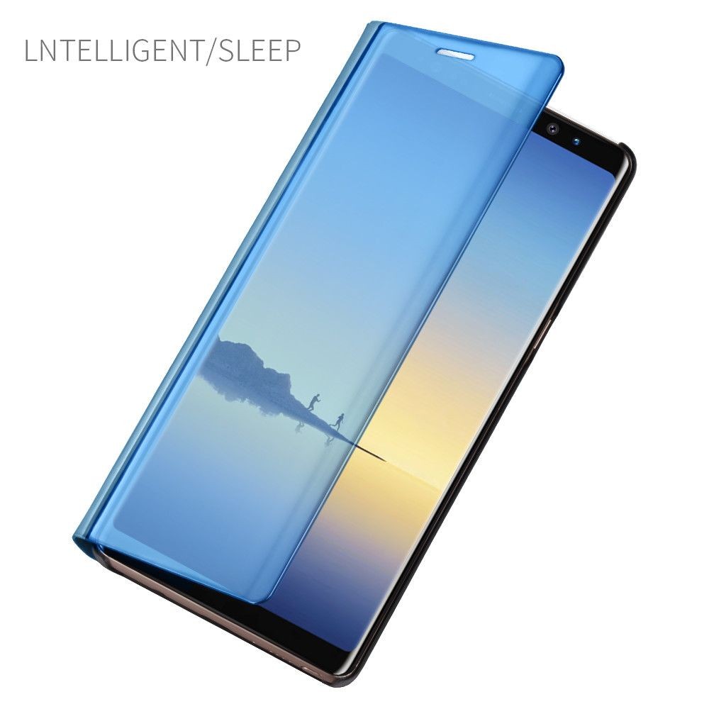 Husa Samsung Galaxy Note 8 Flip Cover Oglinda Albastru