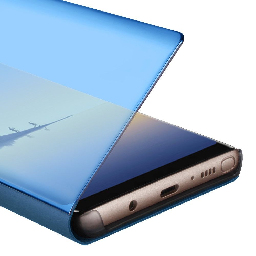 Husa Samsung Galaxy Note 8 Flip Cover Oglinda Albastru