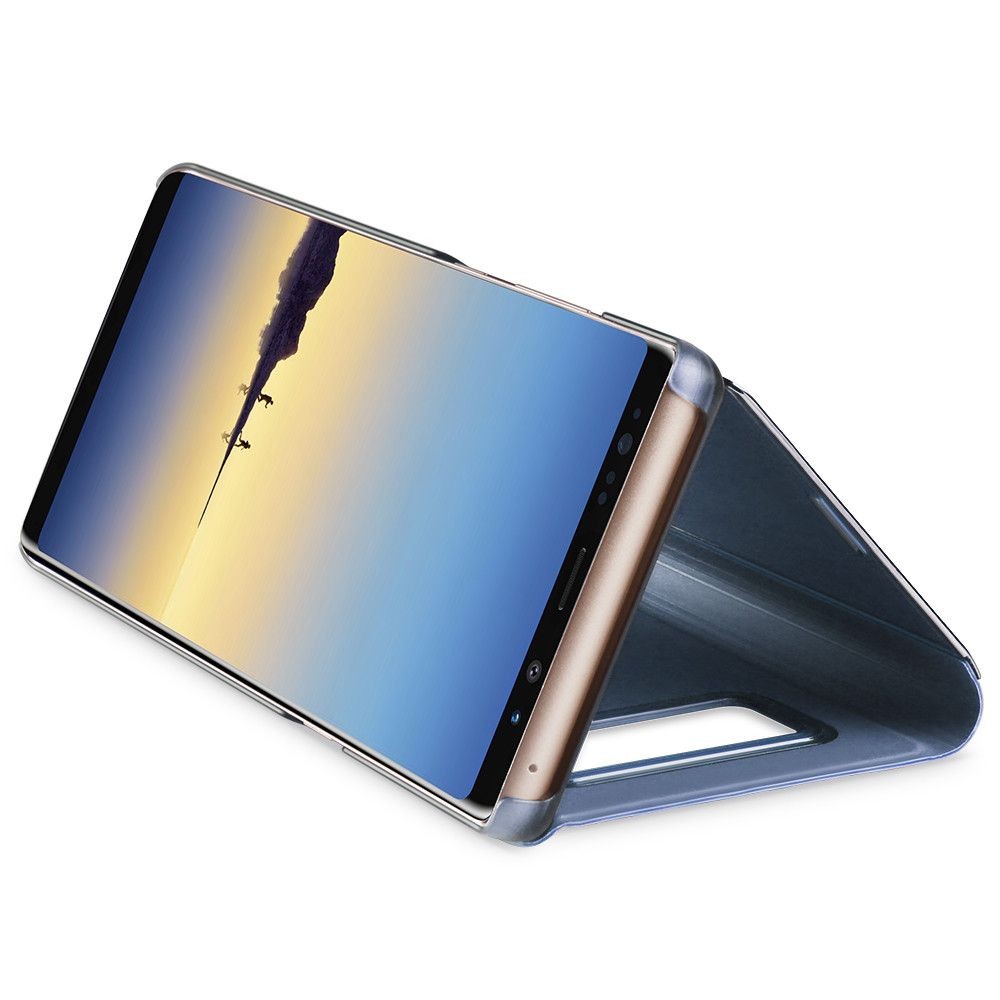 Husa Samsung Galaxy Note 8 Flip Cover Oglinda Albastru