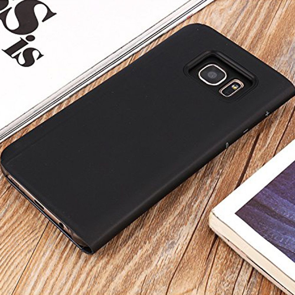Husa Samsung Galaxy S7 Flip Cover Oglinda Negru