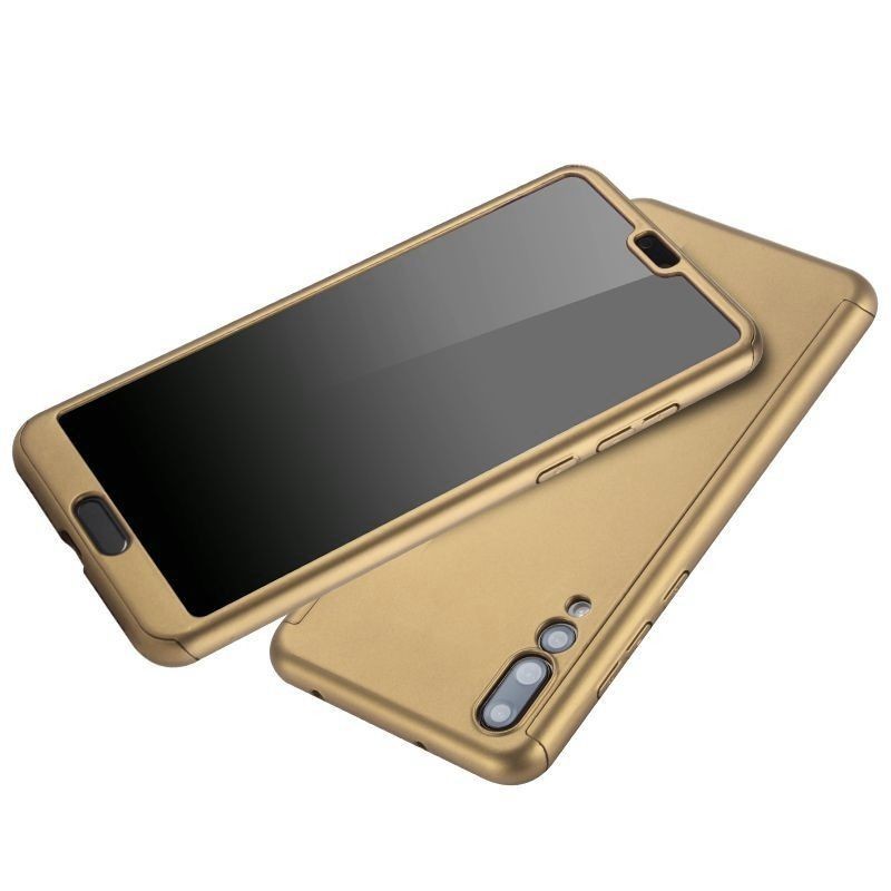 Husa Huawei P20 Pro Full Cover 360 Auriu + Folie de protectie