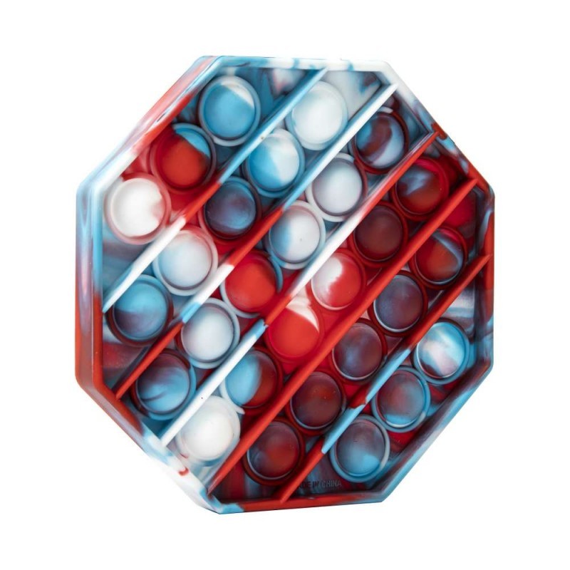 Jucarie Pop it Now & Flip it, Push Bubble Hexagon Multicolor Model 5