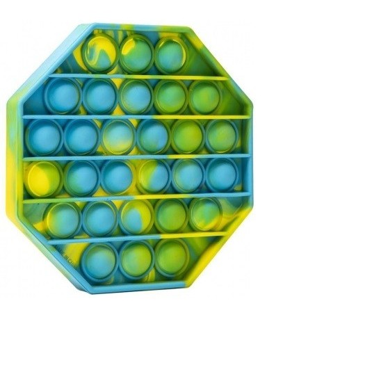Jucarie Pop it Now & Flip it, Push Bubble Hexagon Multicolor Model 5