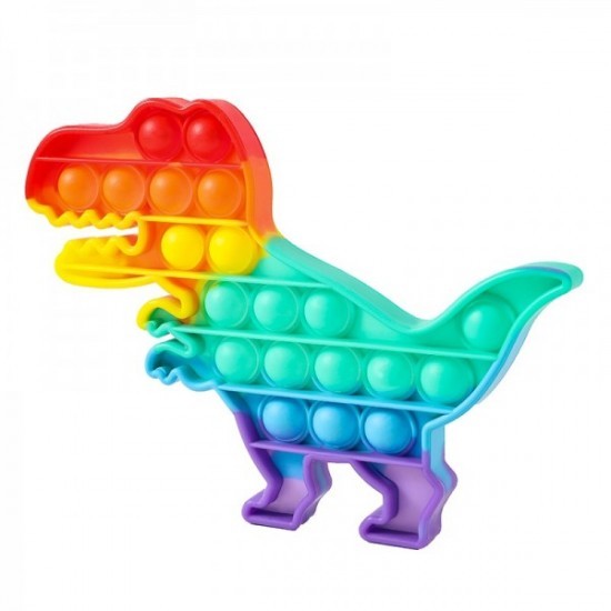 Jucarie Pop it Now & Flip it, Push Bubble Dinozaur Multicolor Model 5