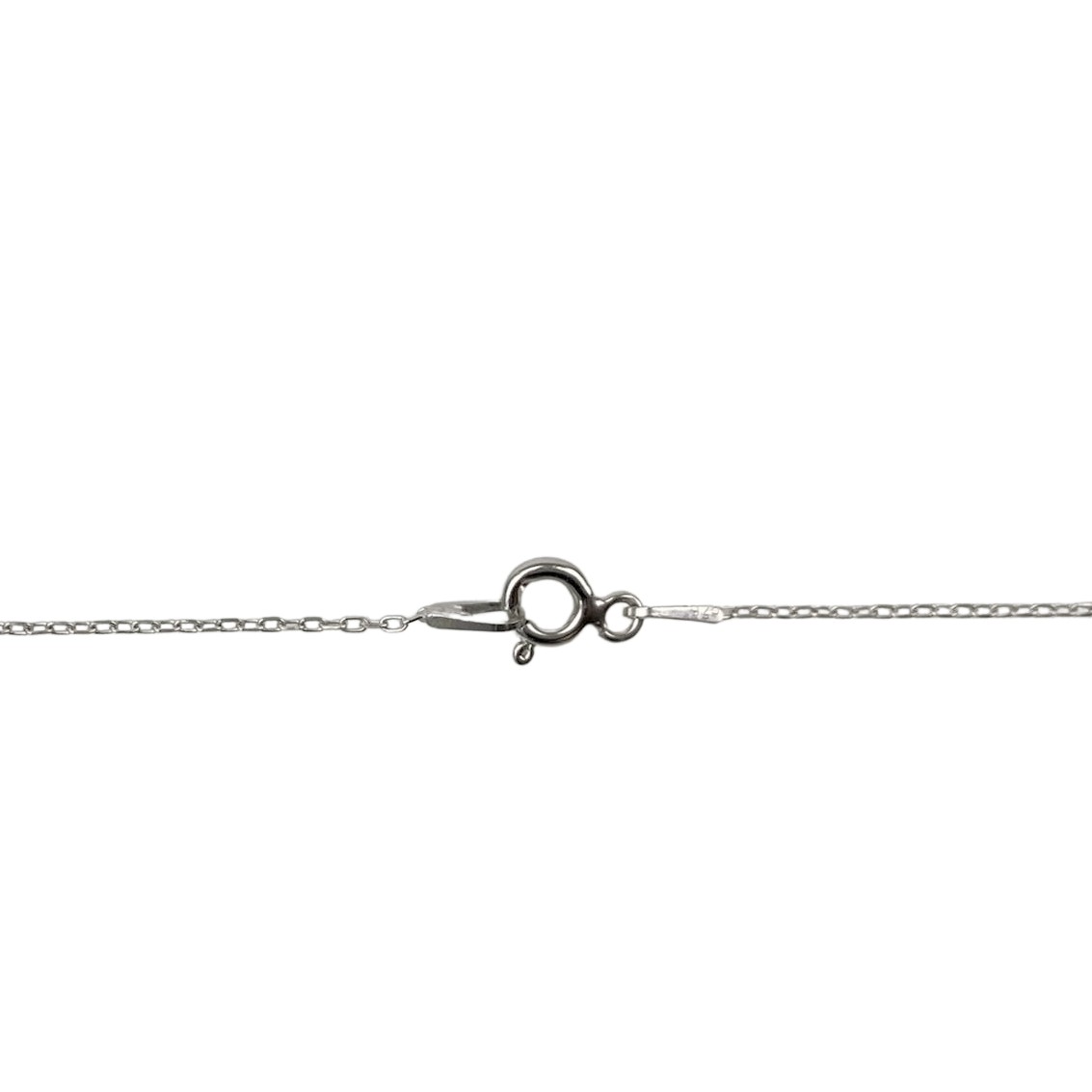 Colier din Argint 925, Pisica Email Albastru 42 cm