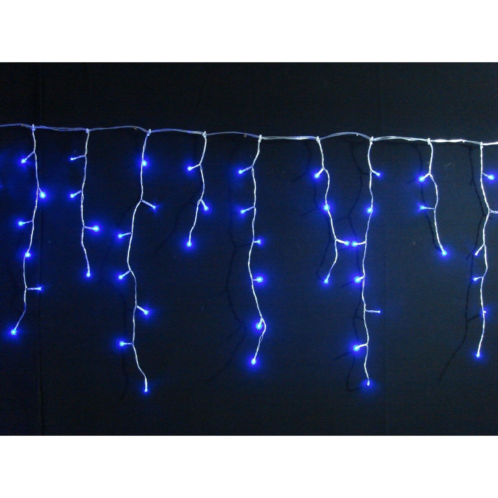 Instalatie de Craciun, ®, Tip Turturi, Sectiune 5 m, 143 LED-uri, 8 Jocuri de Lumini, Fir Alb, Lumina Albastra, IP44, Interconectabila 2