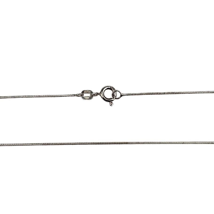 Lantisor Argint 925, model Sarpe Alb 50 Cm