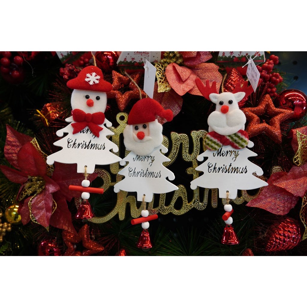 Ornament de brad ren, Flippy, alb, lemn, 20 cm