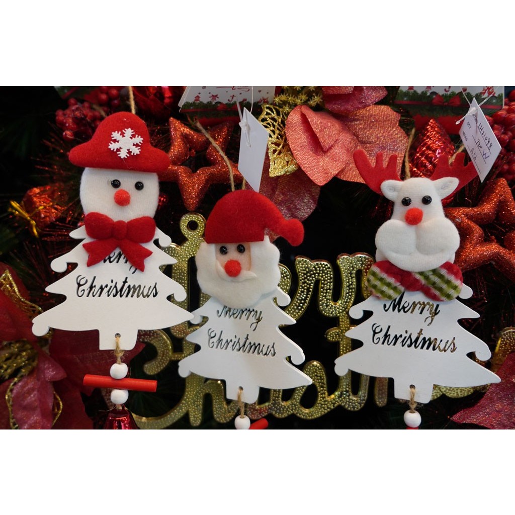 Ornament de brad ren, Flippy, alb, lemn, 20 cm