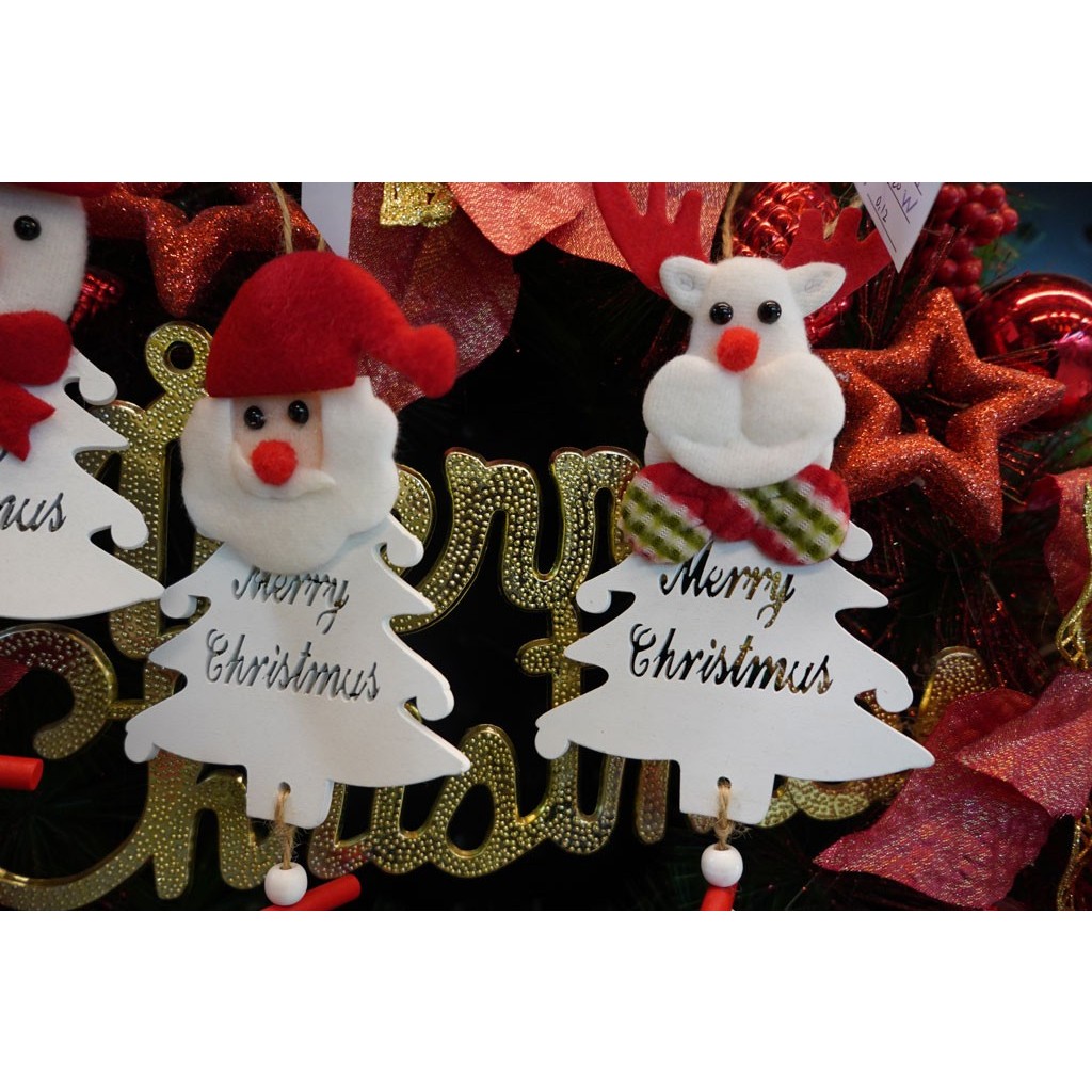 Ornament de brad ren, Flippy, alb, lemn, 20 cm