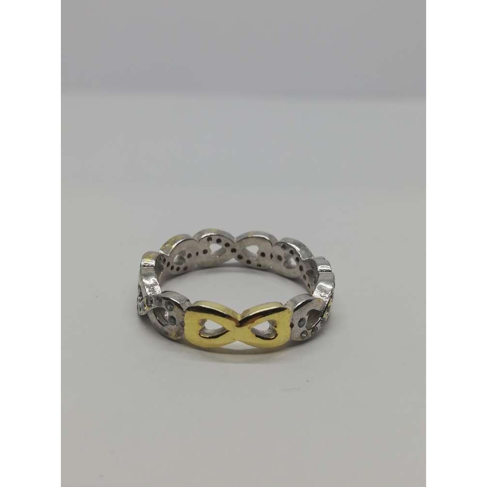 Inel Argint 925 Infinit, Jolie Silver, Placat Cu Aur Galben si Minizirconii