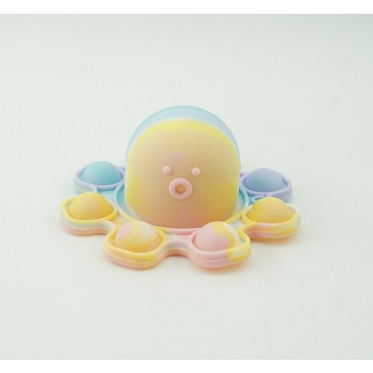Jucarie antistres din silicon, Flippy®, Pop It Now and Flip It, Caracatita reversibila, Multicolor/ Roz