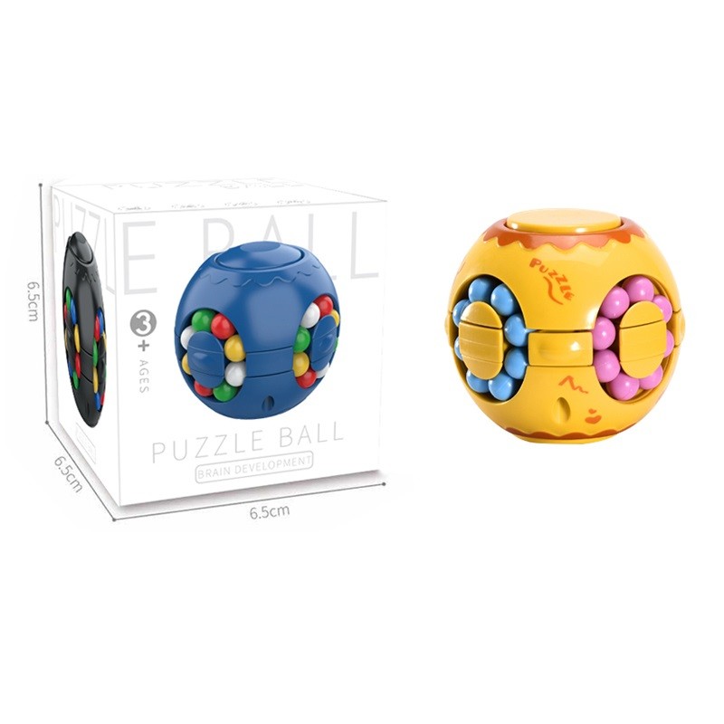 Cub magic interactiv, Magic Bean, jucarie antistres potrivit pentru copii si adulti, Sfera, Galben
