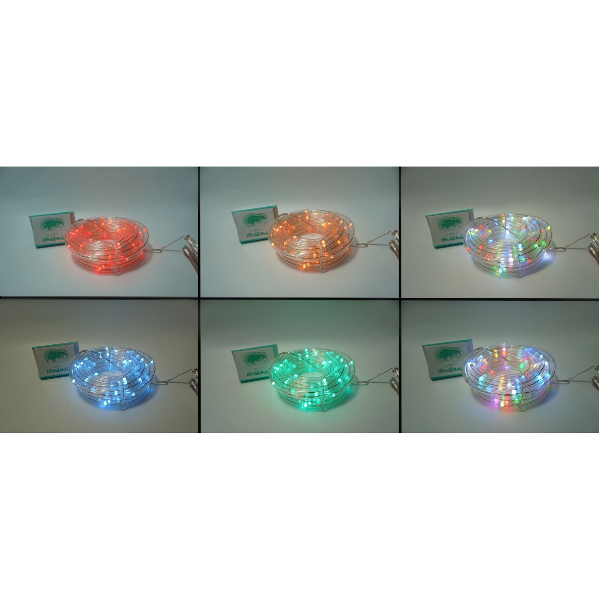 Instalatie de Craciun,10 metri,100 LED-uri,telecomanda 32 de functii,multicolor RGB,USB,tub luminos,interior/exterior,Flippy