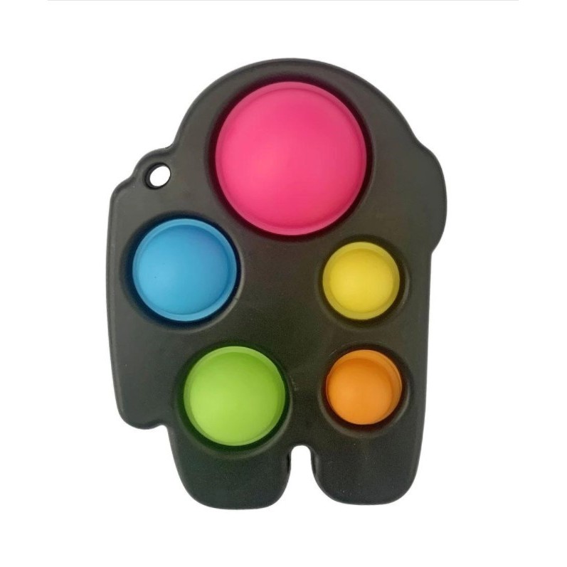 Jucarie Antistres Flippy - Fidget Toy, Simple Dimple, Among us, Negru