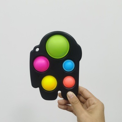 Jucarie Antistres Flippy - Fidget Toy, Simple Dimple, Among us, Negru