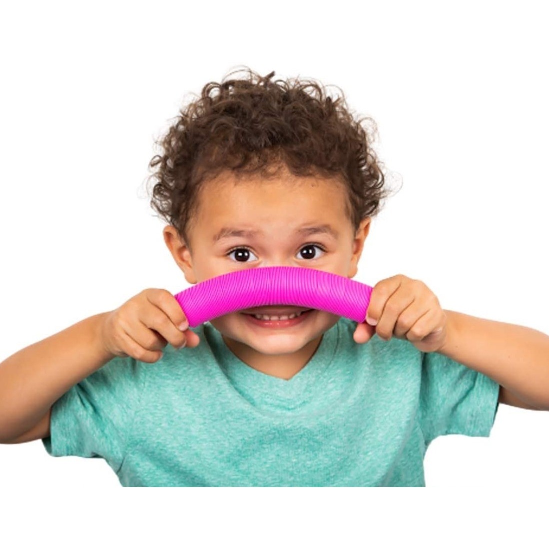 Jucarie Senzoriala Flippy - Fidget Pop Tubes, Antistres, Super Elastic, Roz