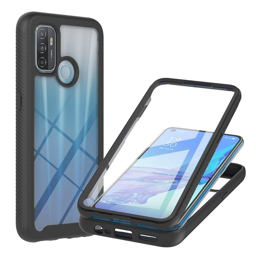 Husa de Protectie 360°, Flippy, pentru Oppo A53, din TPU + PC, cu Folie de Protectie Inclusa, Neagra Husa de Protectie 360°, Flippy, pentru Oppo A53, din TPU + PC, cu Folie de Protectie Inclusa, Neagra
