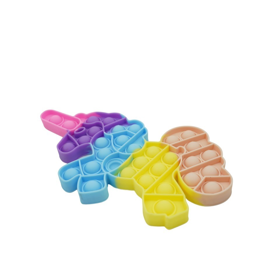 Jucarie antistres din silicon, Pop it Now and Flip It, Unicorn, Multicolor, Model 2