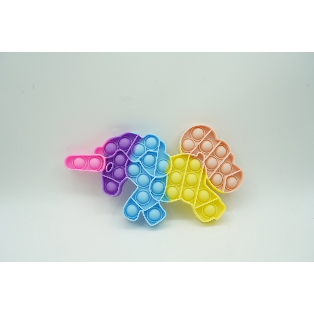 Jucarie antistres din silicon, Pop it Now and Flip It, Unicorn, Multicolor, Model 2