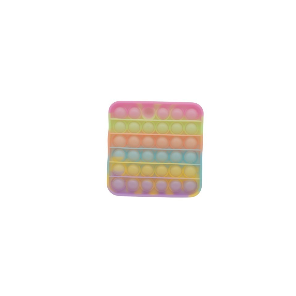 Jucarie antistres din silicon, Pop it Now and Flip It, Patrat, Fosforescent, Multicolor
