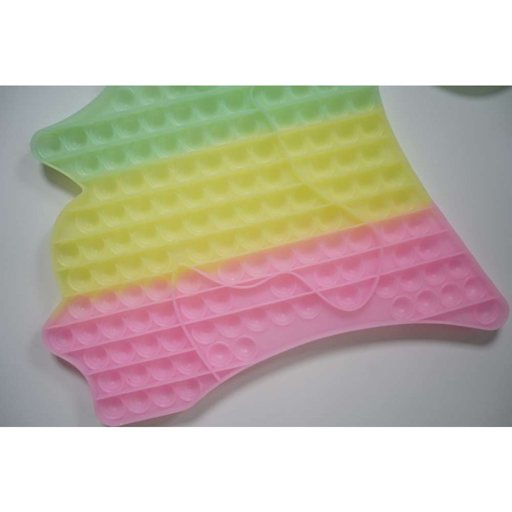 Jucarie Antistres Din Silicon, Pop It And Flip It, Unicorn, Fosforescent, Multicolor