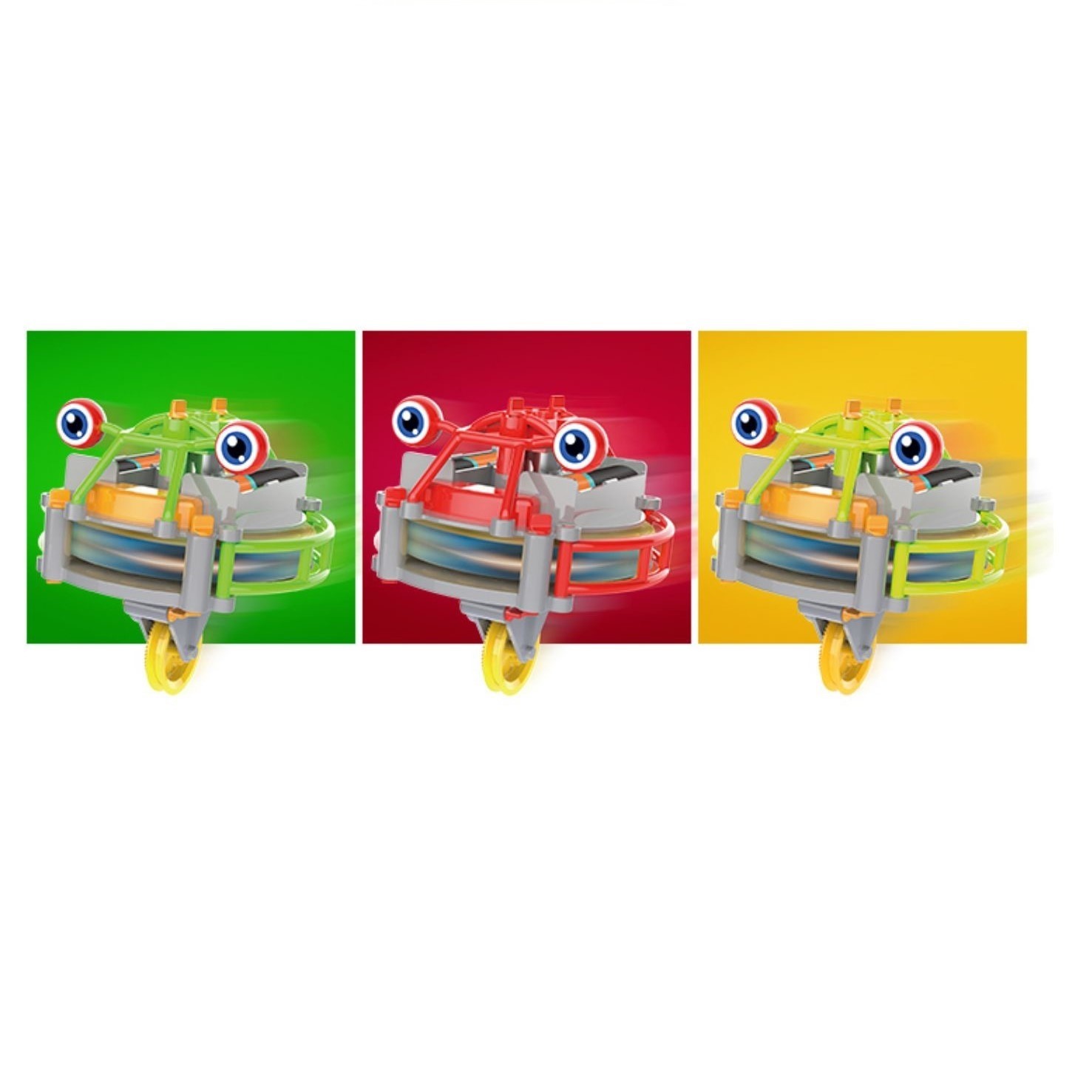 Jucarie circuit pentru copii, Flippy, Broscuta pe monociclu, Rosu