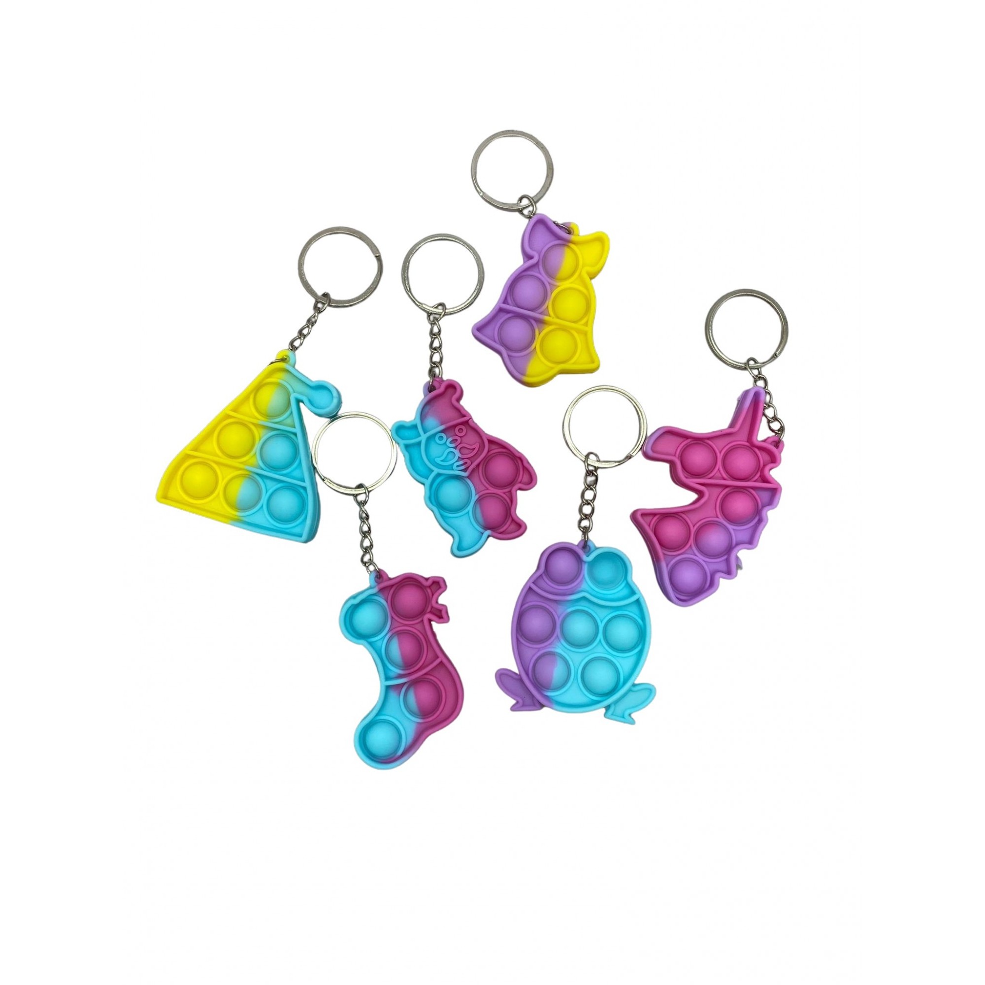 Mini POP IT Jucarie Push Pop Bubble Fidget Breloc, Modele diverse, Multicolor,Model random