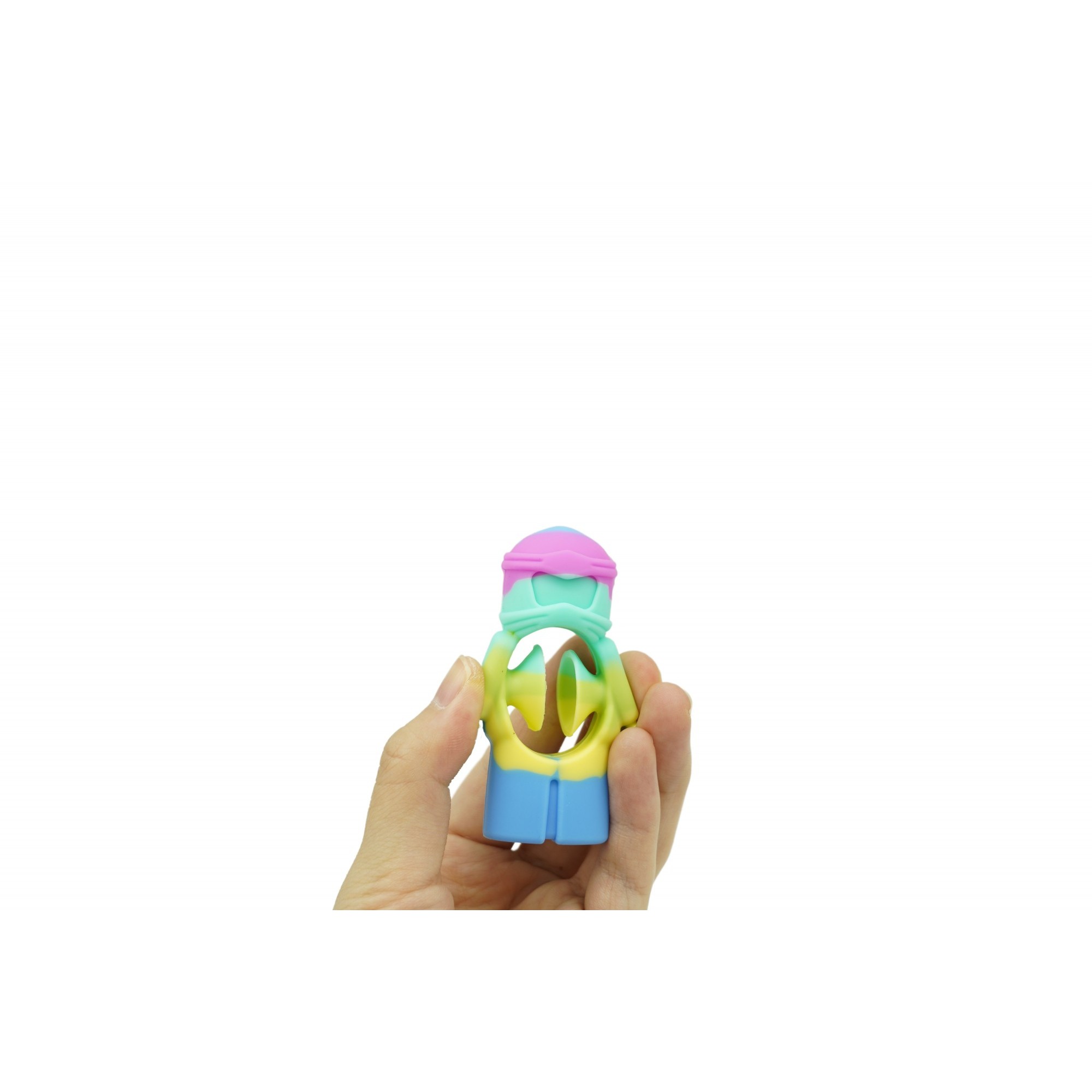 Jucarie senzoriala antistres cu ventuza de decompresie, Antrenare antebrat, Fidget Toy, Model Ninja, Macarons