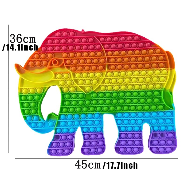 Jucarie antistres din silicon, Flippy, Pop It Now and Flip It, Elefant, Multicolor