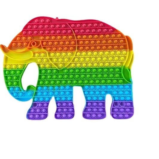 Jucarie antistres din silicon, Flippy, Pop It Now and Flip It, Elefant, Multicolor