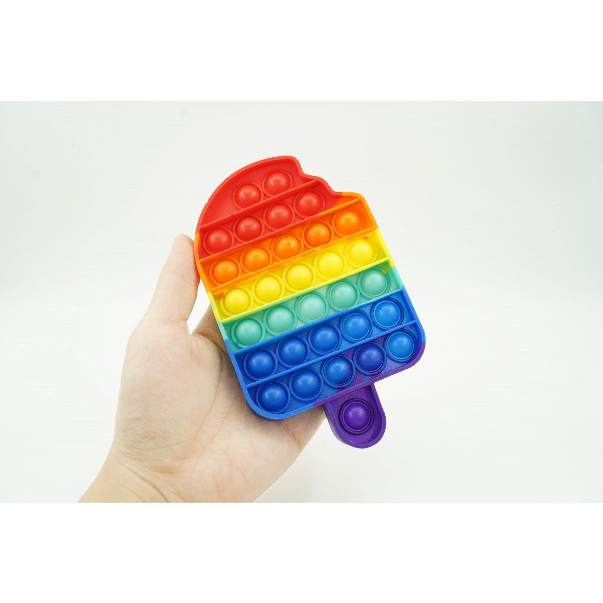 Jucarie antistres din silicon, Pop It Now and Flip It, Inghetata, Multicolor, V2